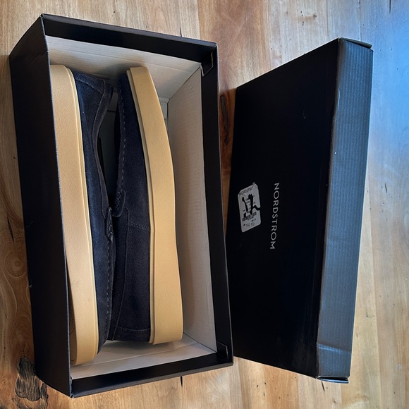 Nordstrom Men's Slip-On Loafers - Navy and Beige - Picture 5 of 5